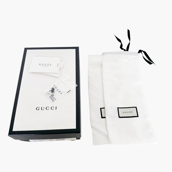 Gucci Betsey 105 Criss-Cross Strap Sandals EU 38 US 8 Black Leather High Heel - Picture 14 of 16